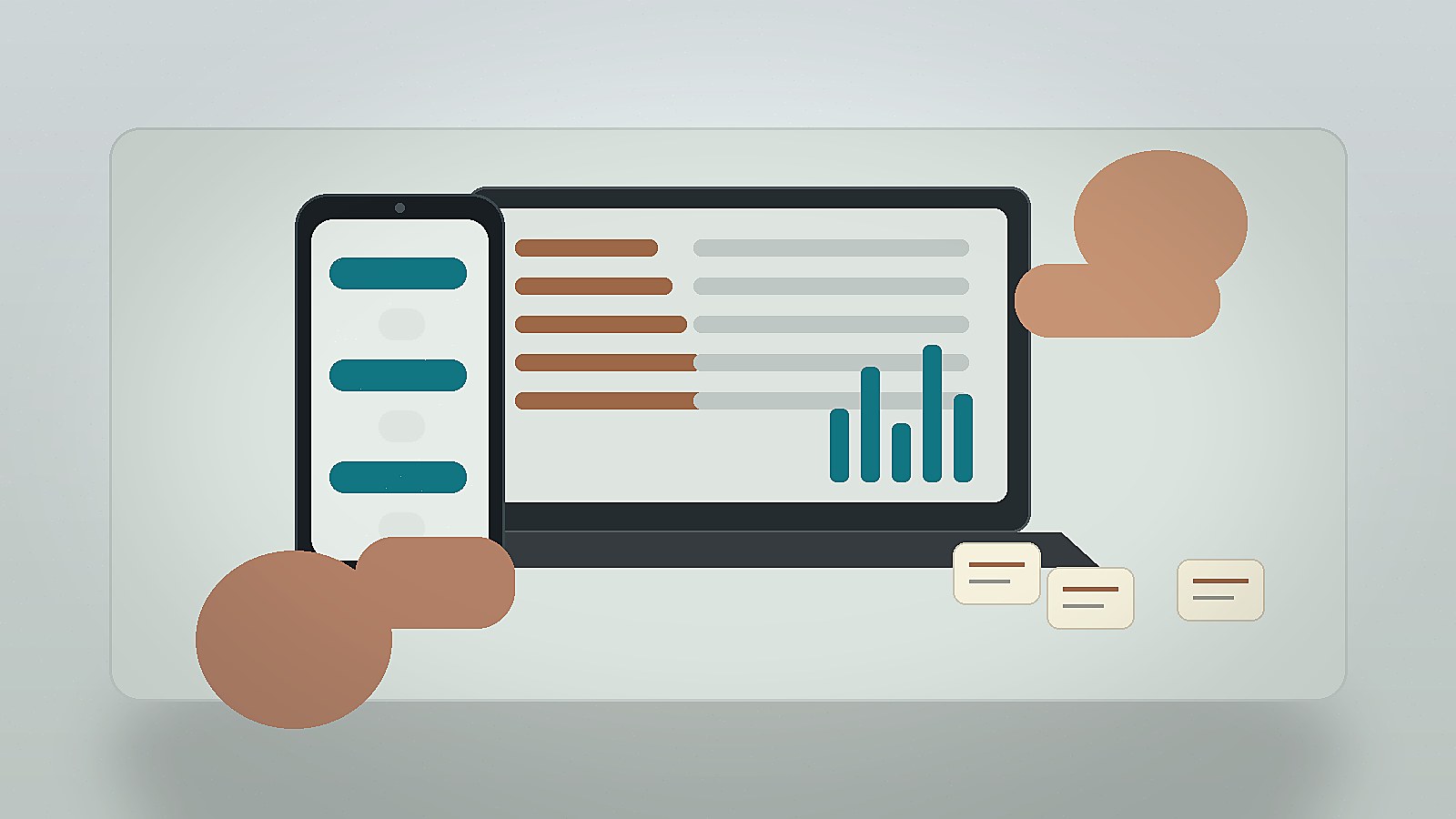 Scene metier concrete pour migrer vers whatsapp cloud api avec smartphone WhatsApp, poste de travail et contexte operationnel.