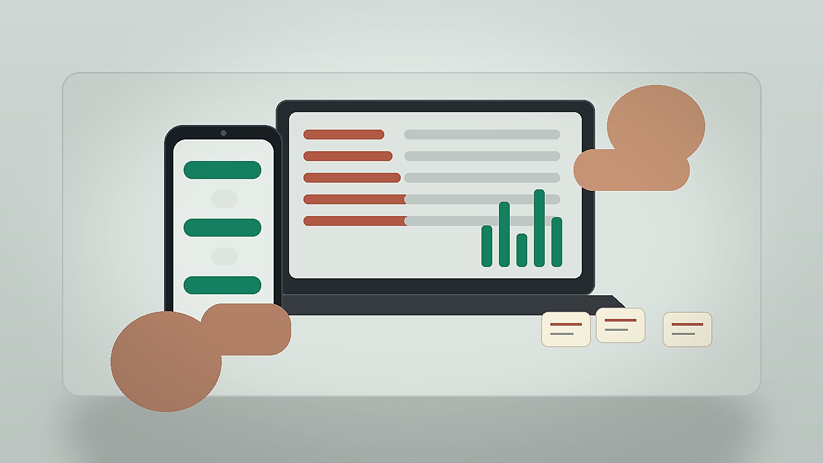 Scene metier concrete pour whatsapp api, webhooks et crm avec smartphone WhatsApp, poste de travail et contexte operationnel.
